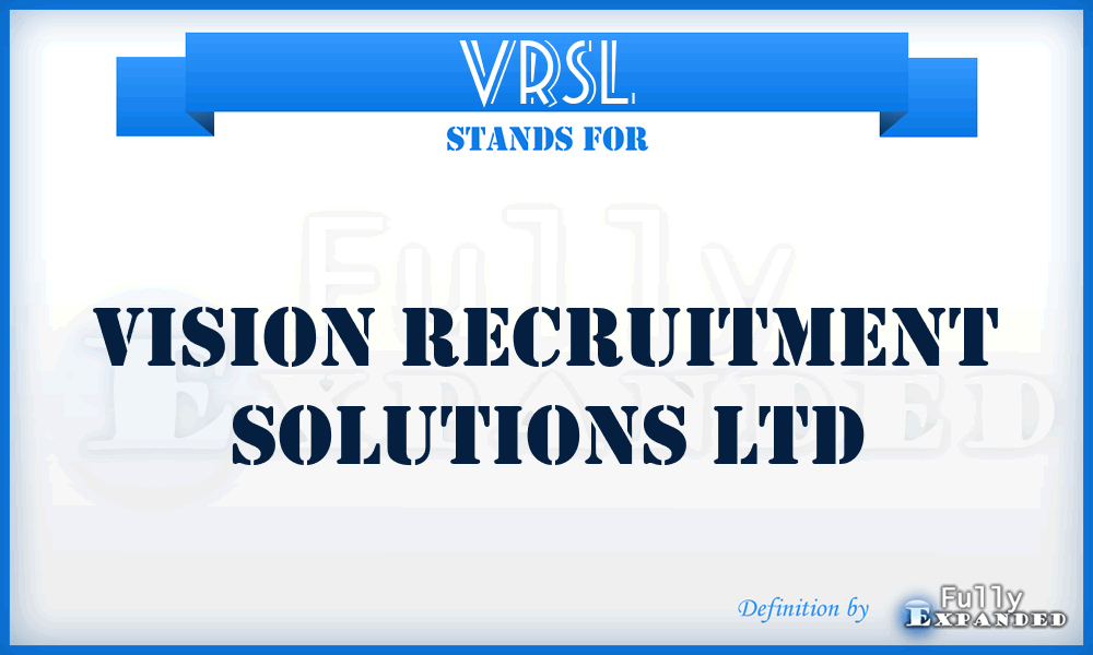 VRSL - Vision Recruitment Solutions Ltd