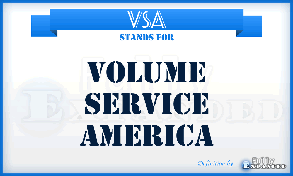 VSA - Volume Service America