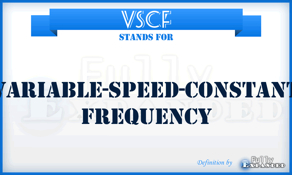 VSCF - variable-speed-constant frequency