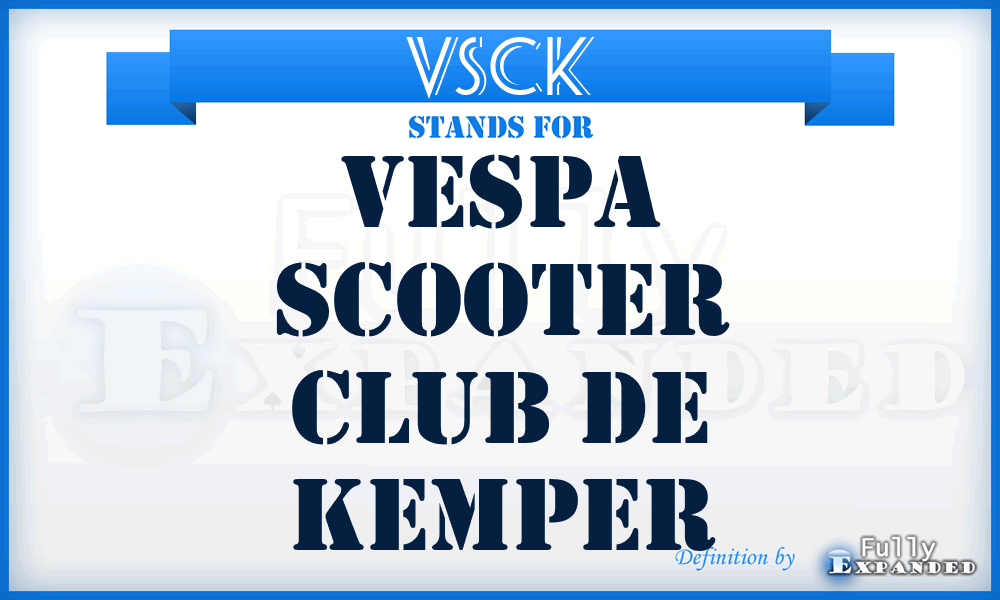 VSCK - Vespa Scooter Club de Kemper