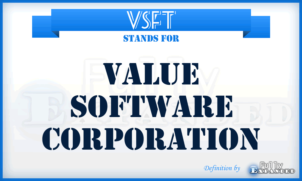 VSFT - Value Software Corporation