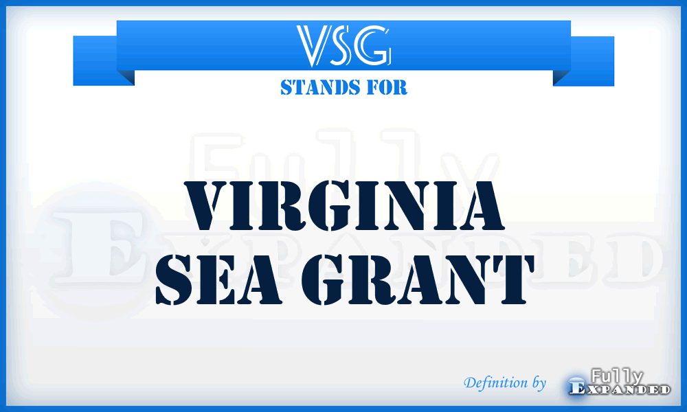 VSG - Virginia Sea Grant