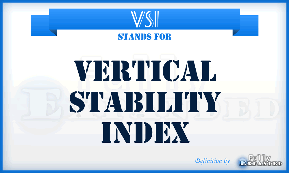 VSI - vertical stability index
