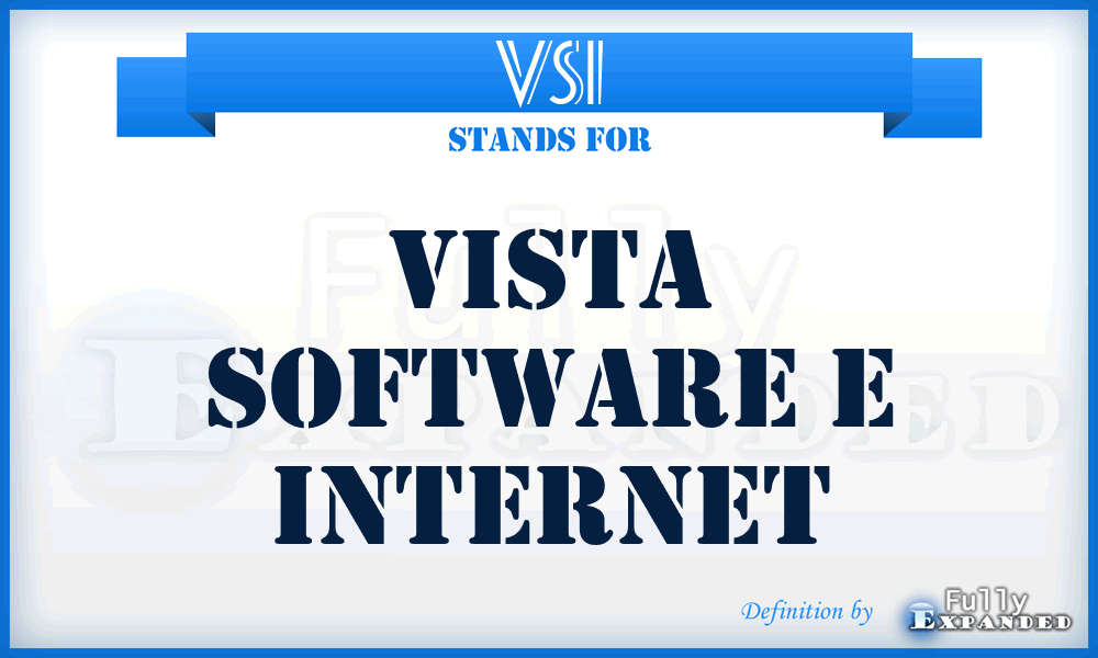 VSI - Vista Software e Internet