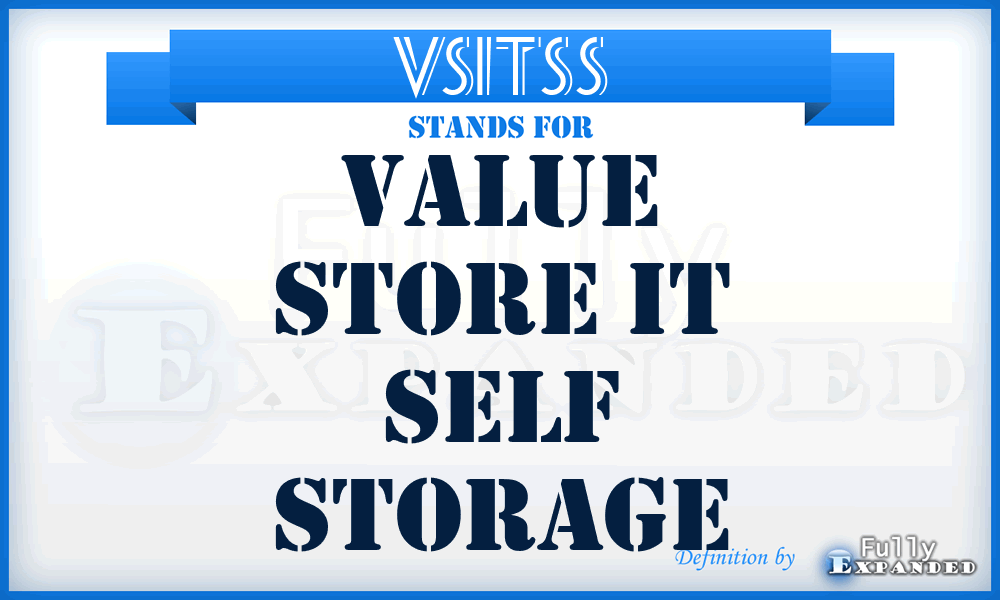 VSITSS - Value Store IT Self Storage