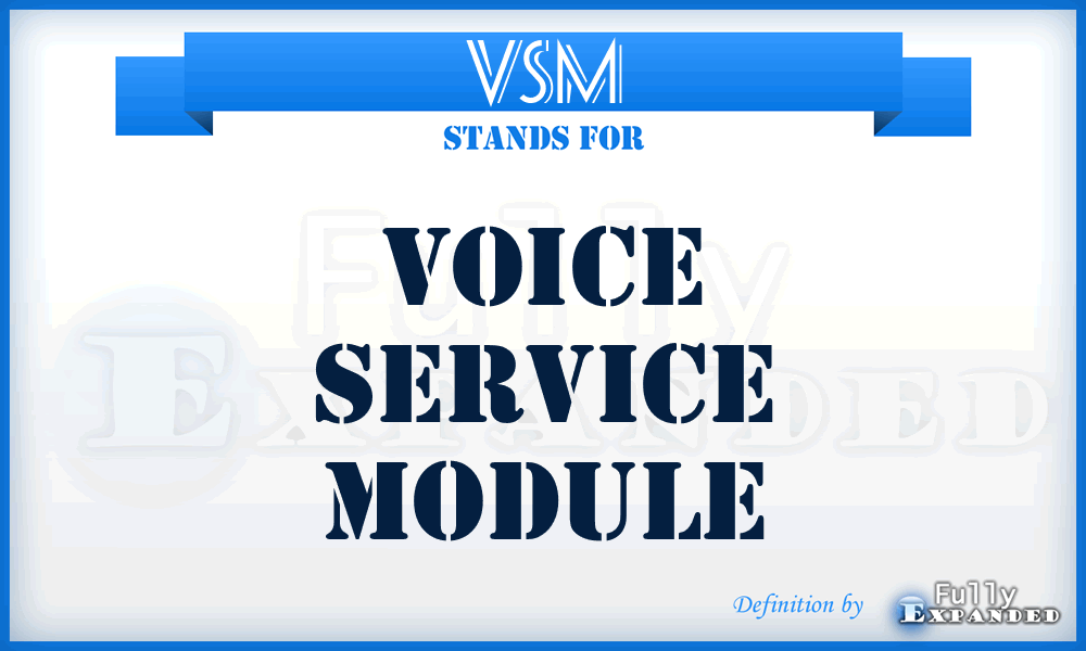 VSM - Voice Service Module