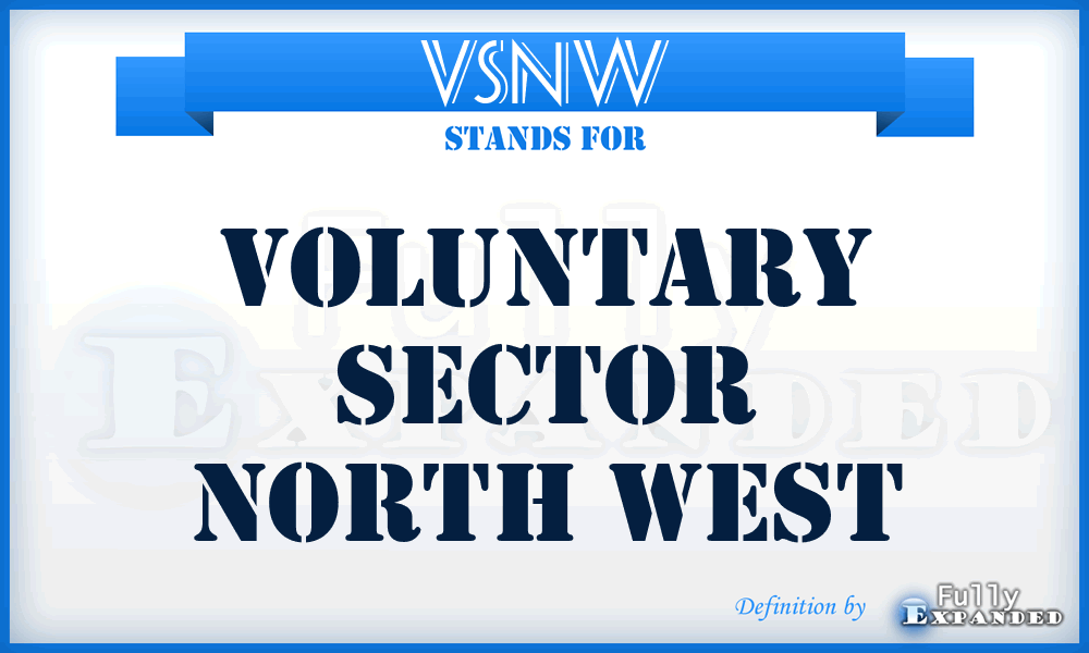 VSNW - Voluntary Sector North West