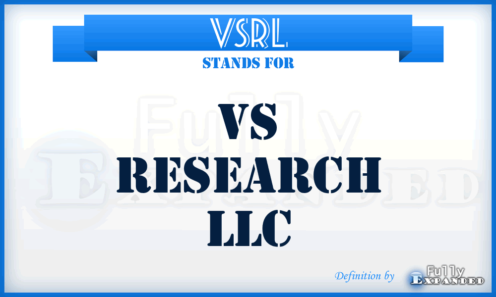 VSRL - VS Research LLC