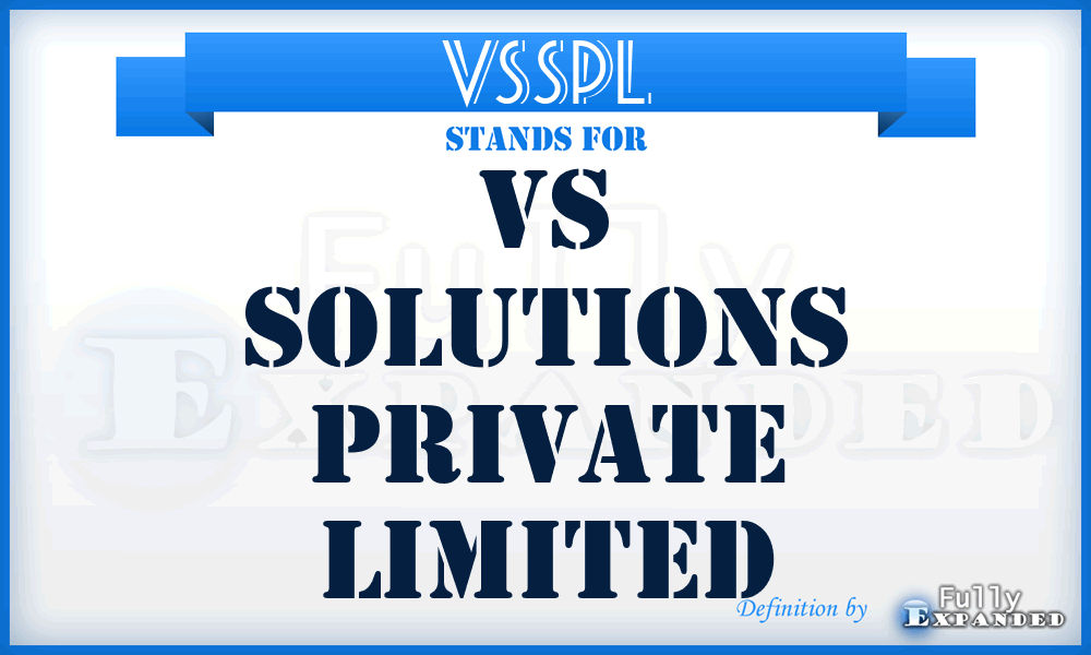 VSSPL - VS Solutions Private Limited