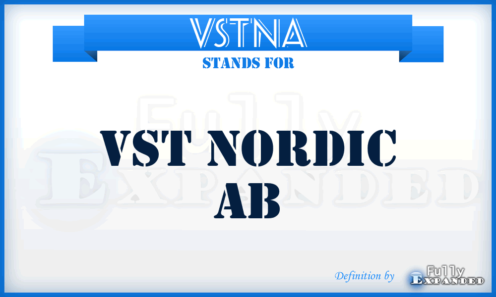 VSTNA - VST Nordic Ab