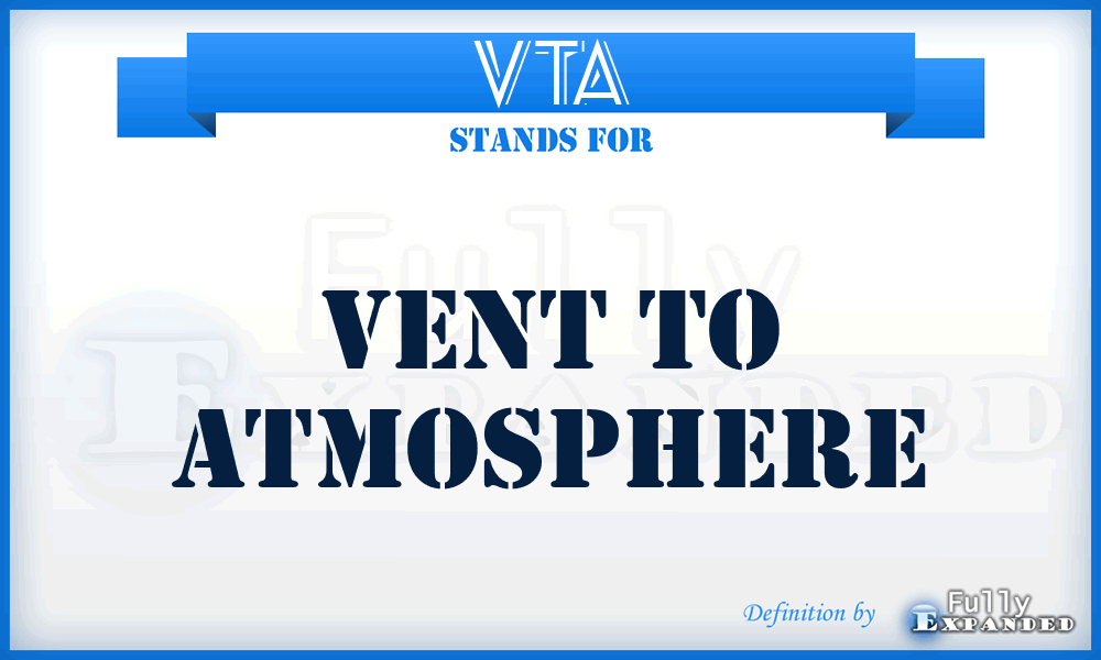 VTA - Vent to Atmosphere