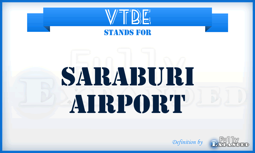 VTBE - Saraburi airport