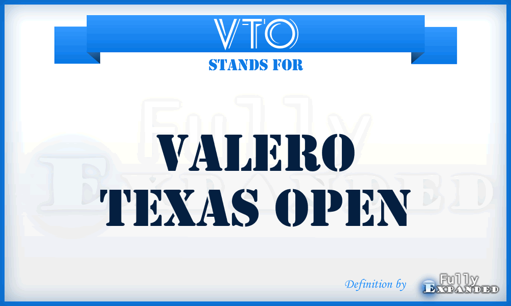 VTO - Valero Texas Open