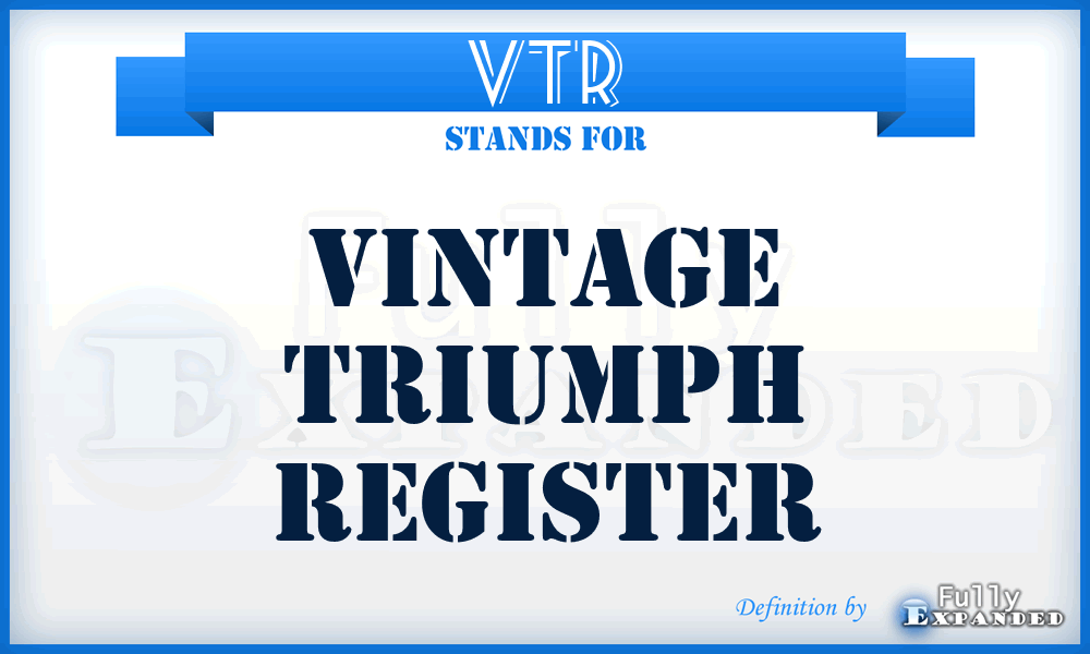 VTR - Vintage Triumph Register