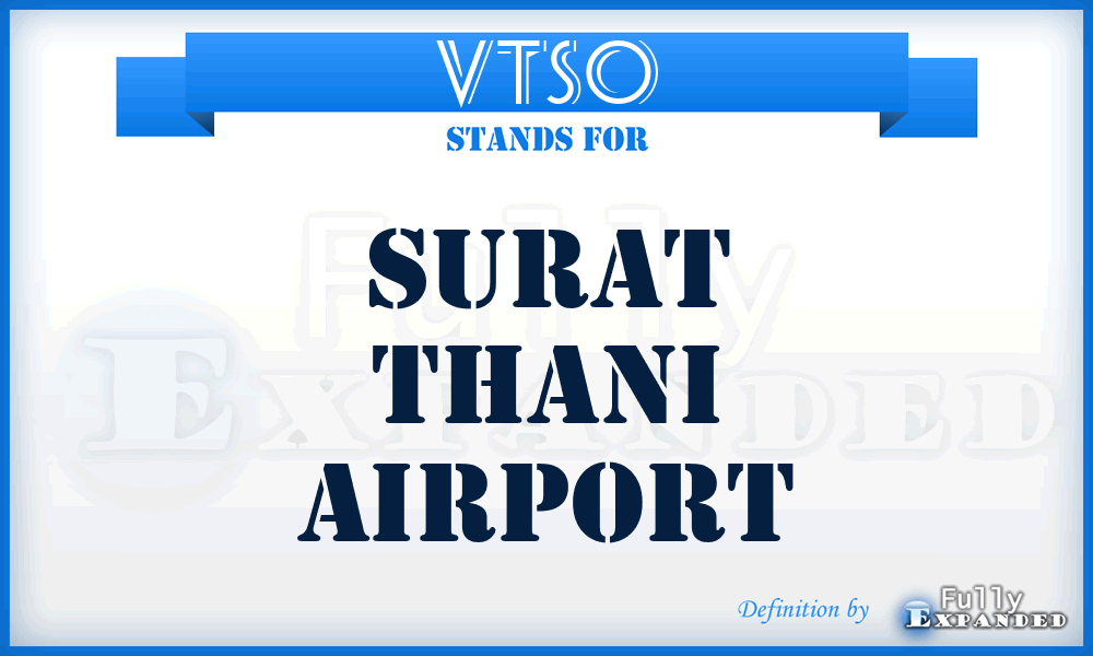 VTSO - Surat Thani airport