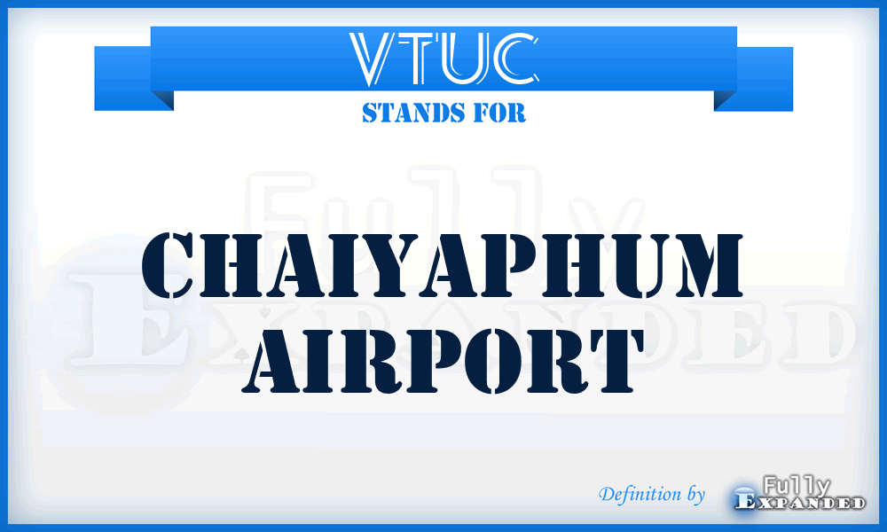 VTUC - Chaiyaphum airport