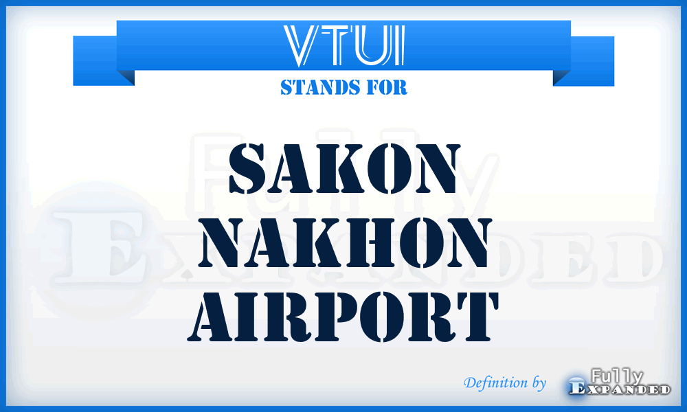 VTUI - Sakon Nakhon airport