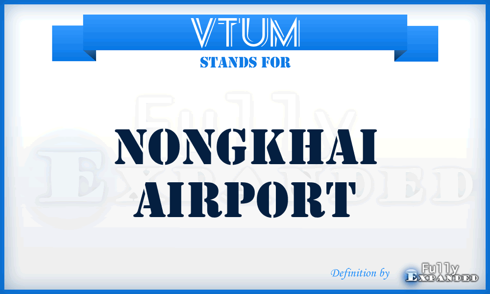 VTUM - Nongkhai airport