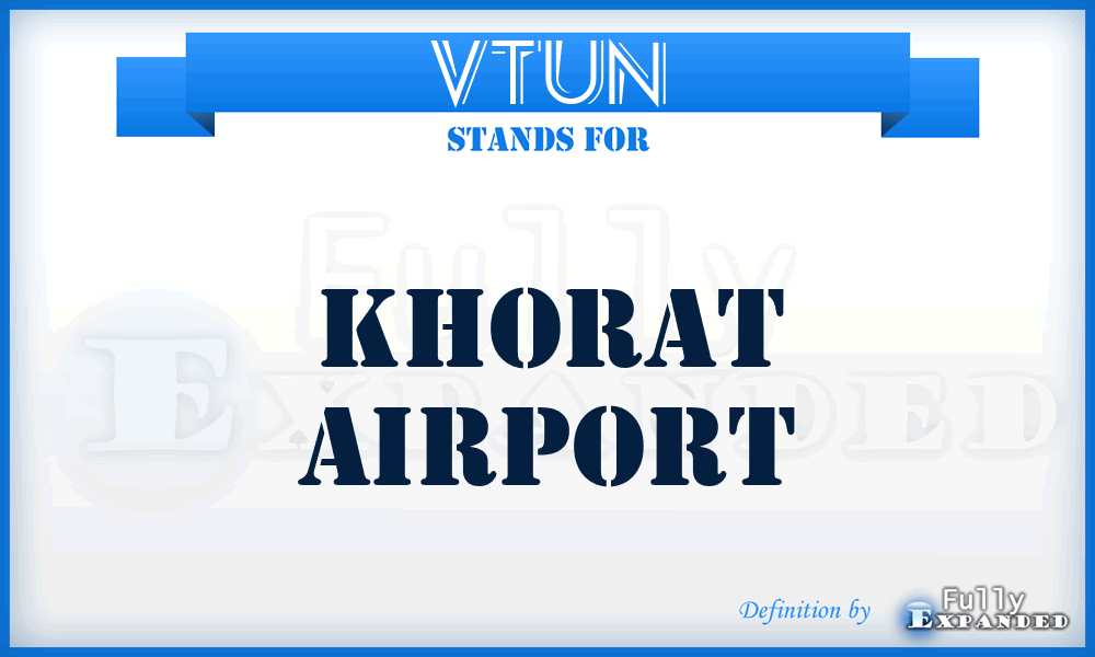 VTUN - Khorat airport