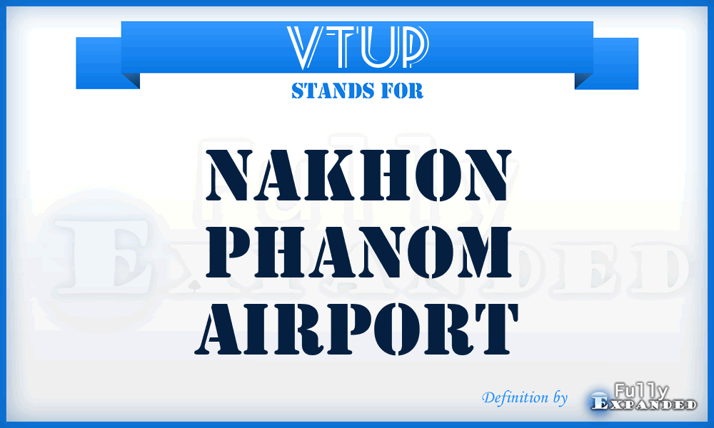 VTUP - Nakhon Phanom airport