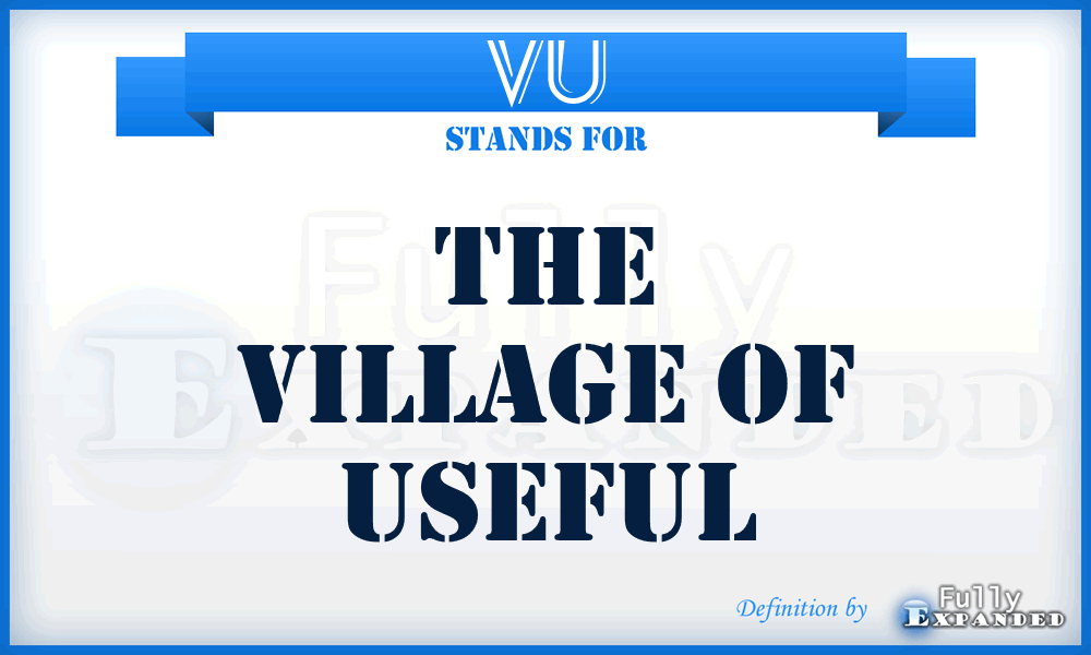 VU - The Village of Useful