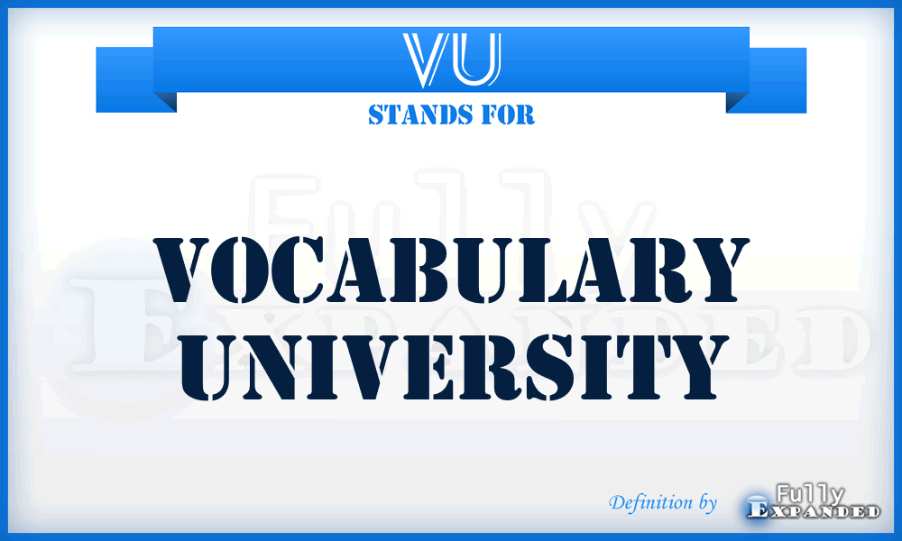 VU - Vocabulary University