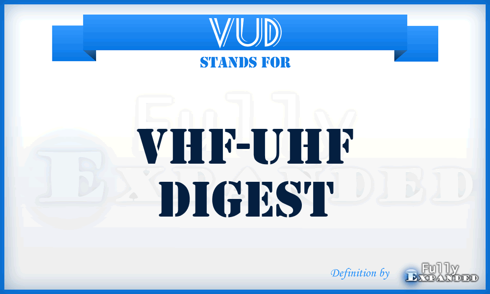 VUD - VHF-UHF Digest