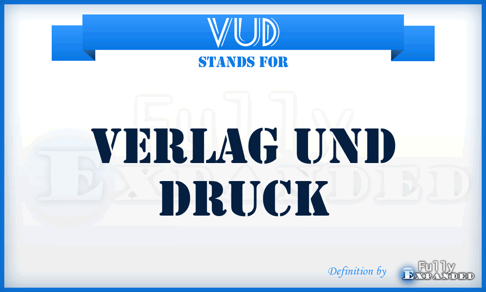 VUD - Verlag und Druck