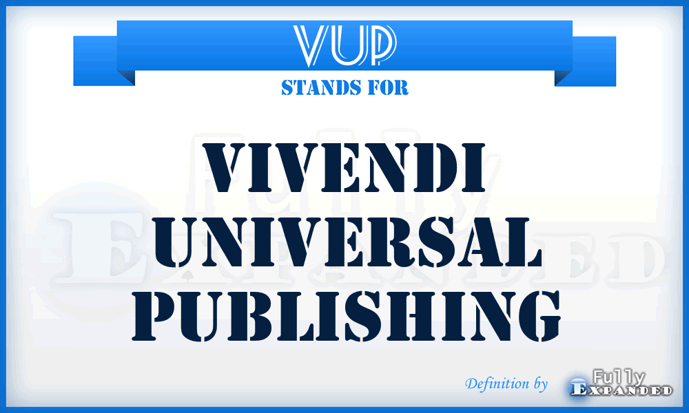 VUP - Vivendi Universal Publishing