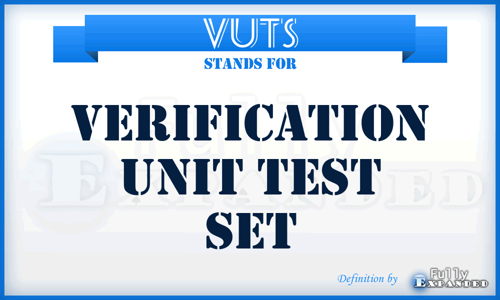 VUTS - verification unit test set