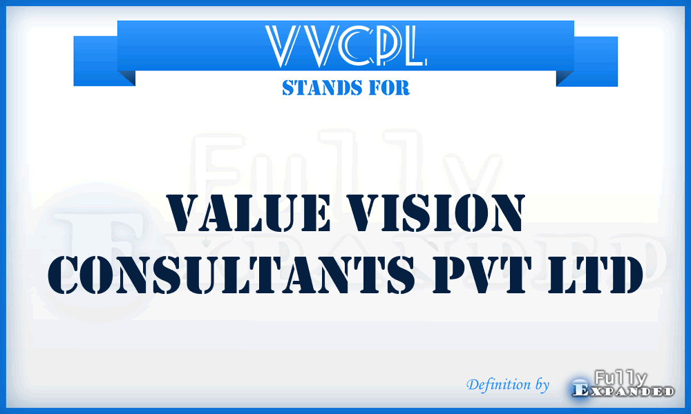 VVCPL - Value Vision Consultants Pvt Ltd