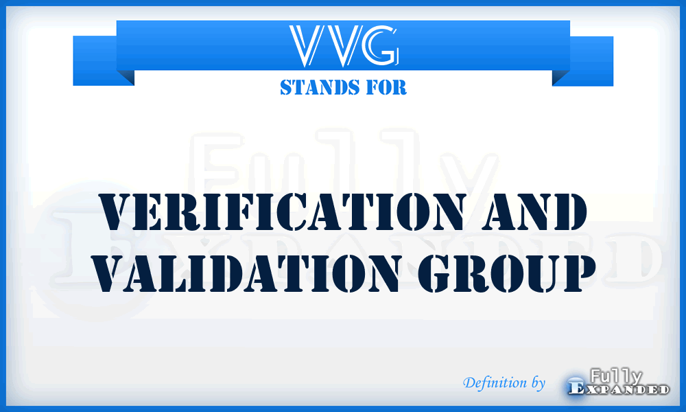 VVG - Verification and Validation Group