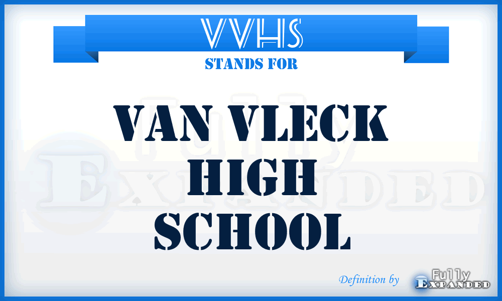 VVHS - Van Vleck High School