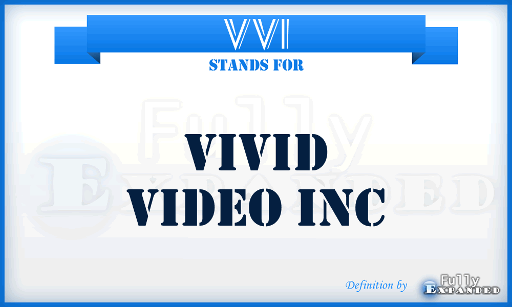 VVI - Vivid Video Inc