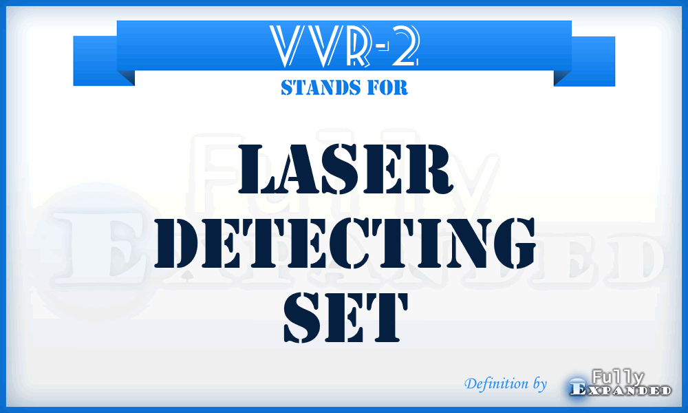 VVR-2 - Laser Detecting Set