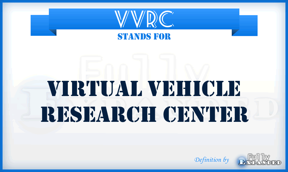 VVRC - Virtual Vehicle Research Center