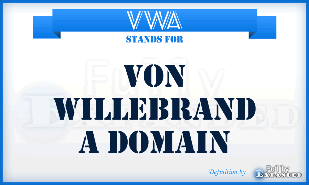 VWA - von Willebrand A domain