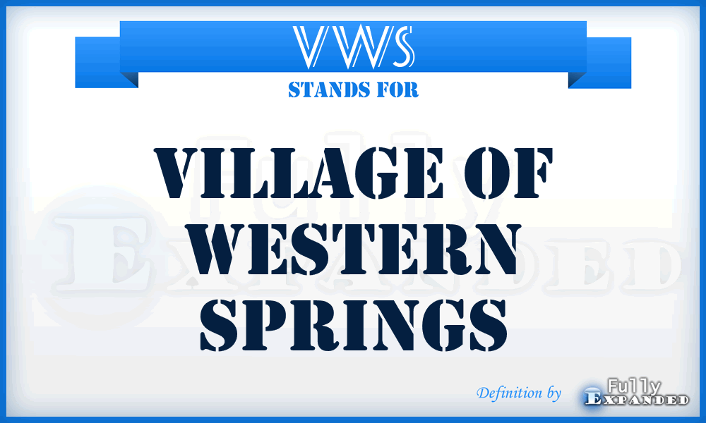 VWS - Village of Western Springs