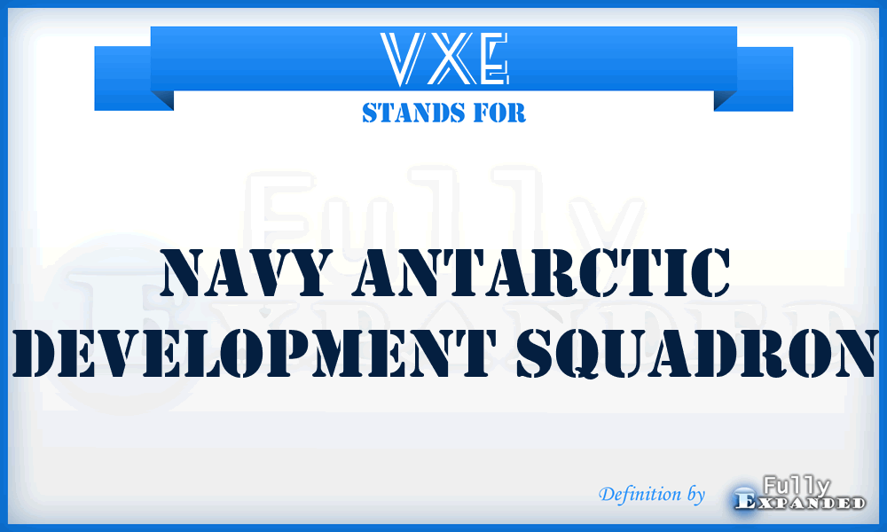 VXE - Navy Antarctic Development Squadron