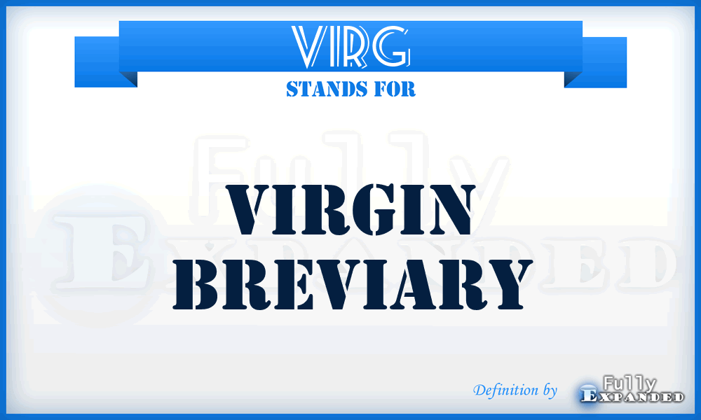 Virg - Virgin Breviary