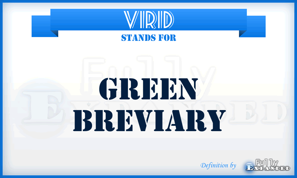 Virid - Green Breviary