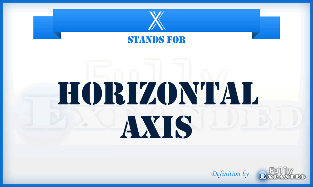 X - Horizontal axis