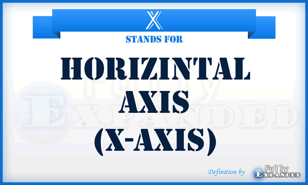 X - horizintal axis (X-axis)