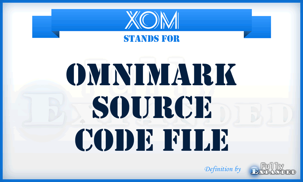 XOM - OmniMark Source Code file
