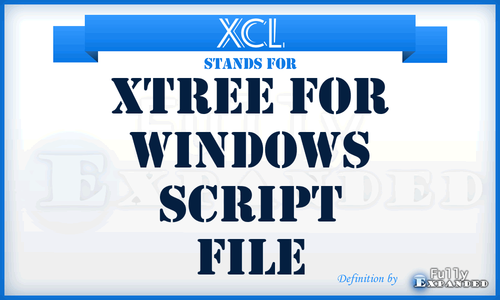 XCL - Xtree for Windows Script file