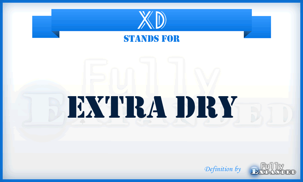 XD - eXtra Dry