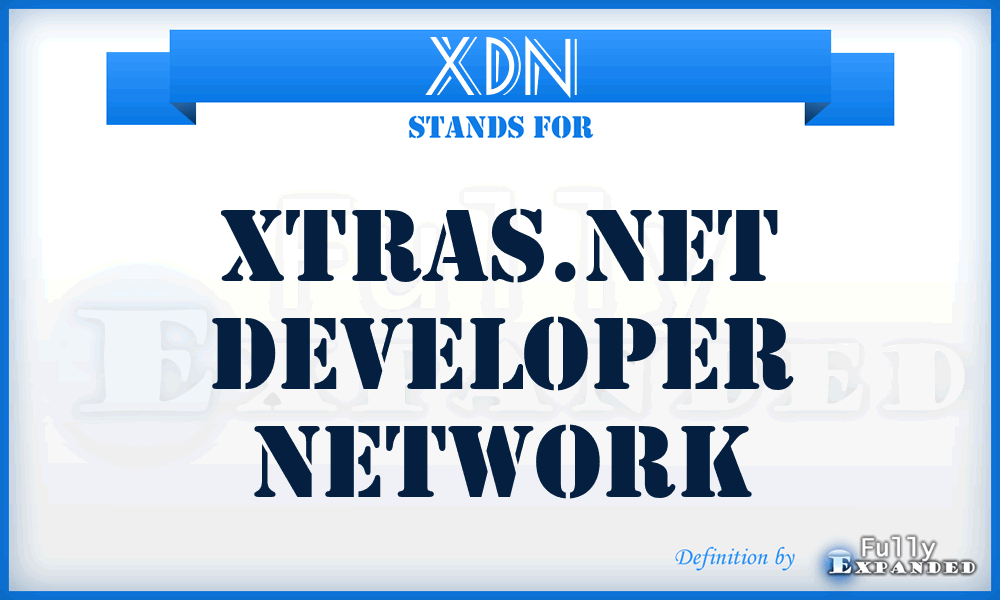 XDN - Xtras.Net Developer Network