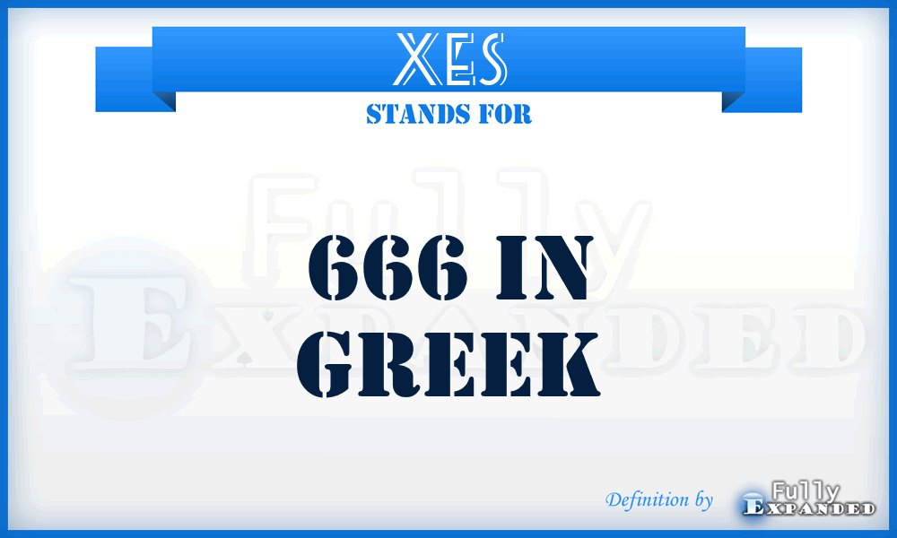 XES - 666 in Greek