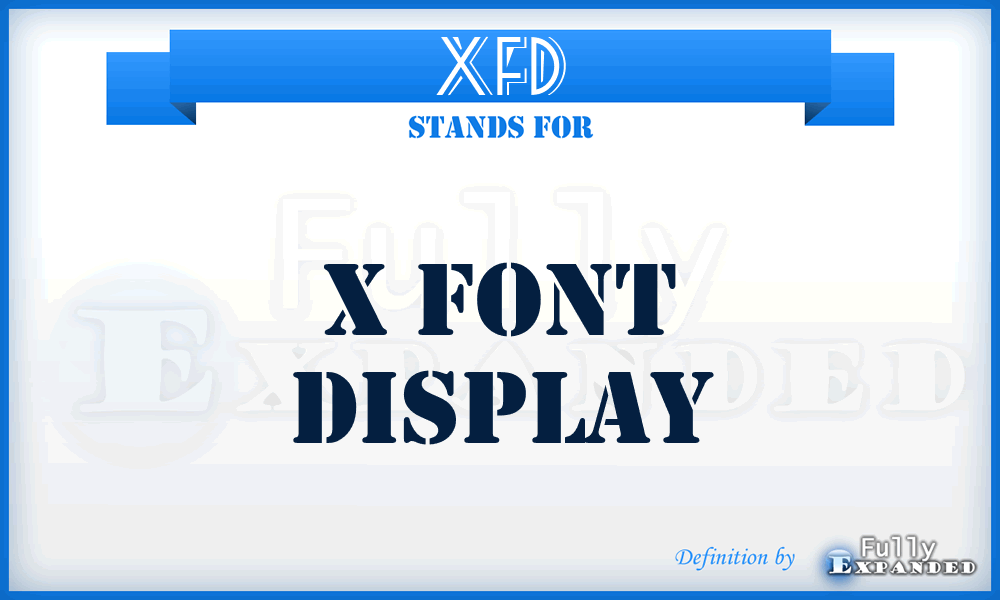 XFD - X Font Display