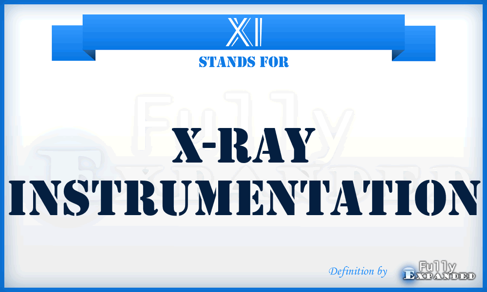 XI - X-ray Instrumentation